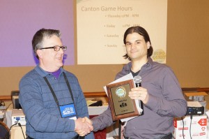 Richard Shay accepts the 1st place plaque from Chris Moffa